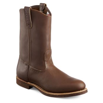 Red Wing NailSeat 11-inch Soft Toe Pull-On - Made to Order Mens Work Boots Dark Brown - Style 1178
